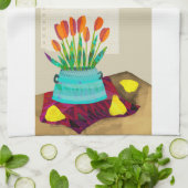 Tulip Still Life Kitchen Handtuch (Gefaltet)