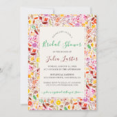 Tulip Summer Blume Brautparty Einladung (Vorderseite)