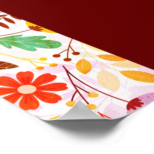 Tulip Summer Blume Brautparty Poster (Ecke)