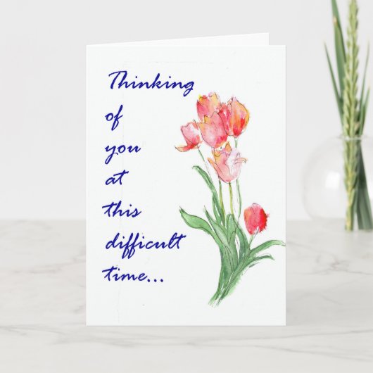 Tulip Sympathy Card Karte (Vorderseite)