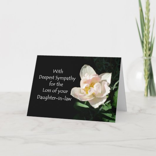 Tulip Sympathy Card - Verlust der Schwiegertochter Karte (Vorderseite)
