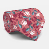 Tulip Symphony: Blumenmuster Krawatte (Gerollt)