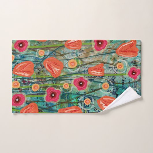 Tulip Tango - Natur Inspiriert Blumenmuseum - Badhandtuch Set (Handtuch)