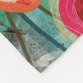 Tulip Tango - Natur Inspiriert Moderne Kunst - Fleecedecke (Ecke)