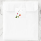 Tulip Tango Quadratischer Aufkleber (Tasche)