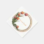 Tulip Tango Wedding Paper Tellers Serviette (Ecke)