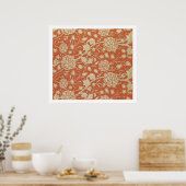 Tulip Tapete Design, 1875 Poster (Küche)