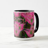 Tulip-Tasse mit offenen dunkelrosa Tulips Tasse (VorderseiteRechts)