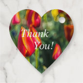 Tulip Textured Garden Wedding Geschenkanhänger (Rückseite)