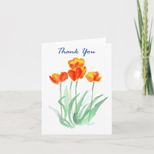 Tulip Thank You Notecard Dankeskarte (Vorderseite)