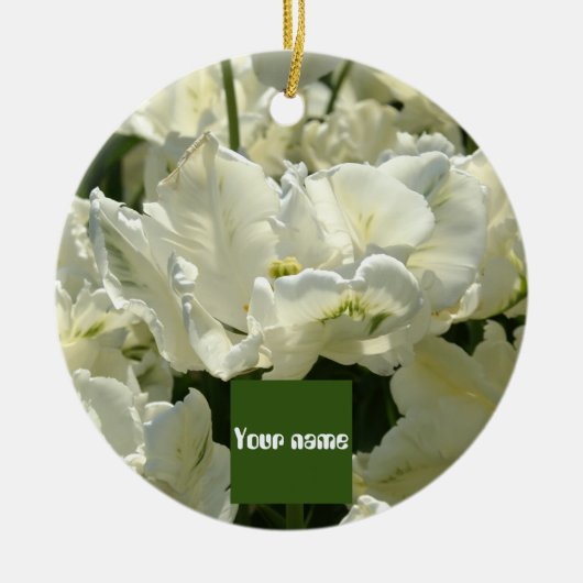 Tulip the white keramik ornament (Vorne)