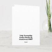 Tulip Tranquility Grußkarte Karte (Rückseite)