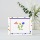 Tulip-Trio Postkarte (Stehend Vorderseite)