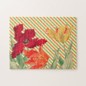 Tulip Trio Vintag Retro Art Puzzle (Horizontal)