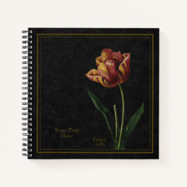 Tulip (Tulipa culta) Black Notebook Notizblock
