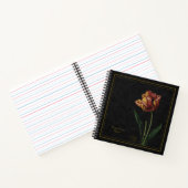 Tulip (Tulipa culta) Black Notebook Notizblock (Innenseite)