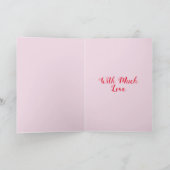 Tulip Tulips Red Pink Blume Floral Danke Karte (Innenseite)