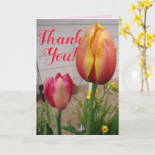 Tulip Tulips Red Pink Blume Floral Danke Karte (Gelbe Blume)