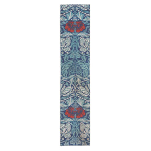Tulip und Rose, William Morris Kurzer Tischläufer