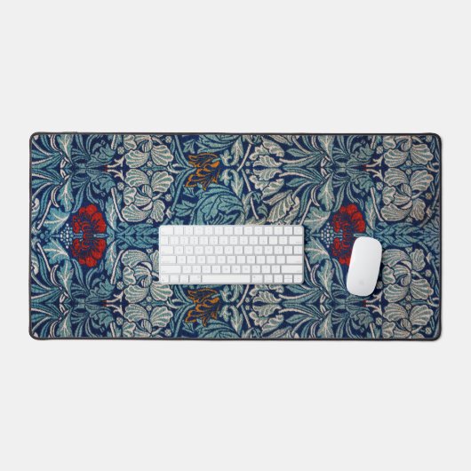 Tulip und Rose, William Morris Schreibtischunterlage (Tastatur & Maus)