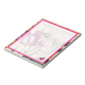 Tulip und Schmetterling Notizblock (Rotiert)