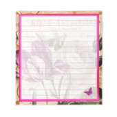 Tulip und Schmetterling Notizblock (Vorderseite)