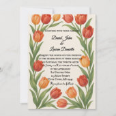 Tulip Veil Foto Wedding Einladung (Vorderseite)