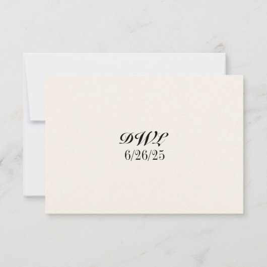 Tulip Veil QR Code RSVP Karte (Rückseite)