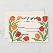 Tulip Veil RSVP Card (Vorne/Hinten)