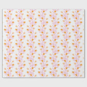 Tulip Vine in Pink and Orange Geschenkpapier (Flach)