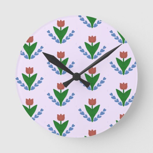 Tulip Wall Clock Runde Wanduhr (Vorderseite)