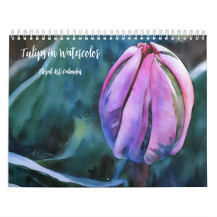 Tulip Watercolor Blumenkalender Kalender