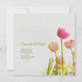 Tulip Watercolor Custom Wedding Einladung (Rückseite)