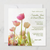 Tulip Watercolor Custom Wedding Einladung (Vorderseite)
