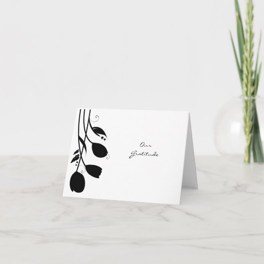 Tulip Wedding Scroll Wedding Dankeschön Karte (Vorderseite)