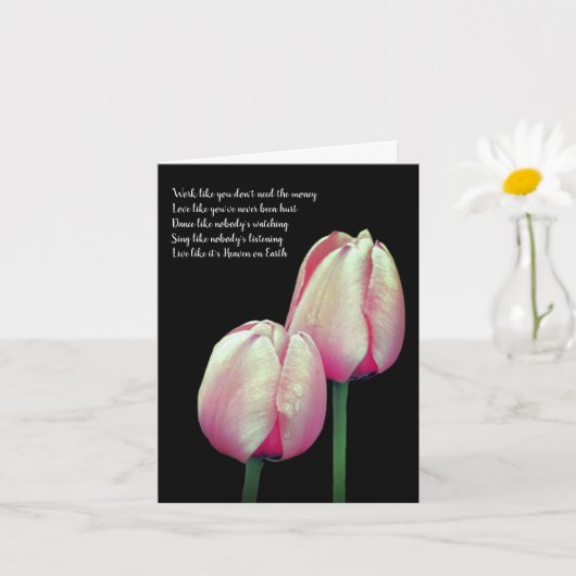 Tulip Work Liebe Dance Sing Live Inspiration Card Karte (Kleine Pflanze)