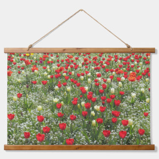 Tulipenbett Wandteppich Mit Holzrahmen