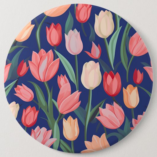 Tulipenmuster Button (Vorderseite)