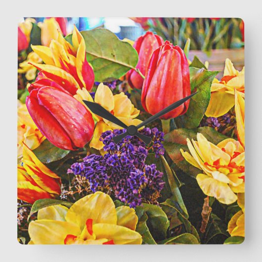Tulipfest Tulip Uhr Frühlingsblumen (Vorderseite)