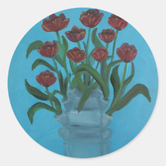 tulipiere runder aufkleber