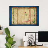 Tulipomania Graph (blau) Poster (Heimbüro)