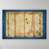 Tulipomania Graph (blau) Poster (Vorne)