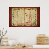 Tulipomania Graph (rot) Poster (Küche)