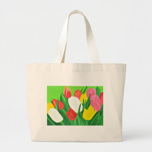 Tulips2 Jumbo Stoffbeutel (Vorne)