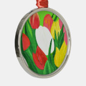 Tulips2 Silbernes Ornament (Rechts)