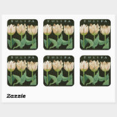 Tulips 2013 quadratischer aufkleber (Blatt)