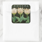 Tulips 2013 quadratischer aufkleber (Tasche)