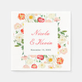 Tulips and Daffodils Spring Wedding Serviette (Vorderseite)