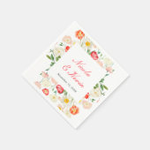 Tulips and Daffodils Spring Wedding Serviette (Ecke)