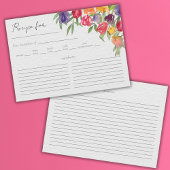 Tulips and Greenery Brautparty Rezept Karte